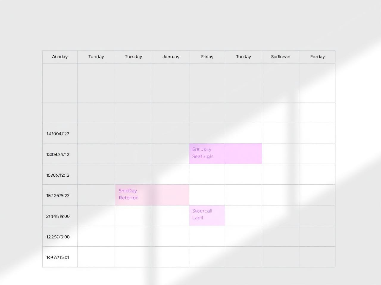 Weekly school timetable grid preview
